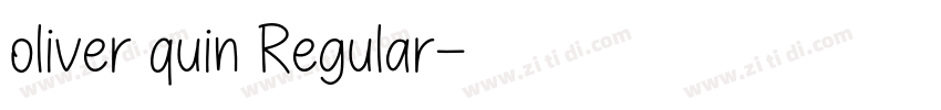 oliver quin Regular字体转换